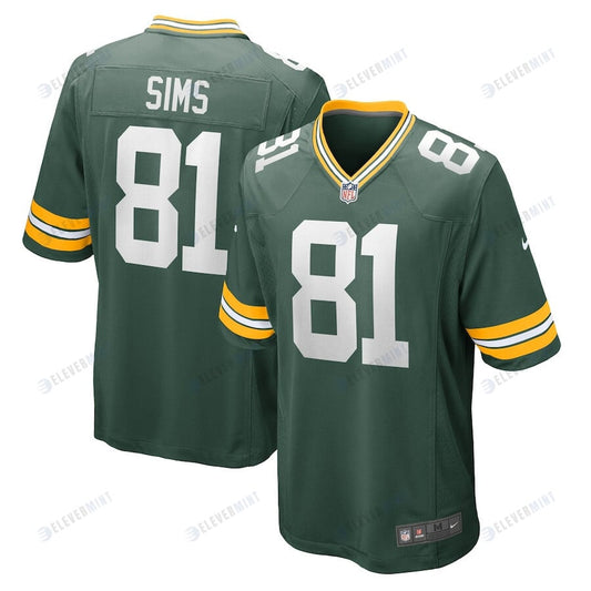 Ben Sims 81 Green Bay Packers Men Team Game Jersey - Green