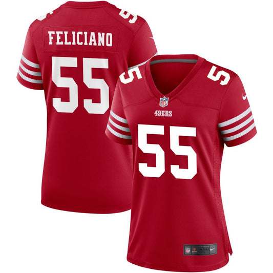 Jon Feliciano San Francisco 49ers Nike Women's Game Jersey - Scarlet