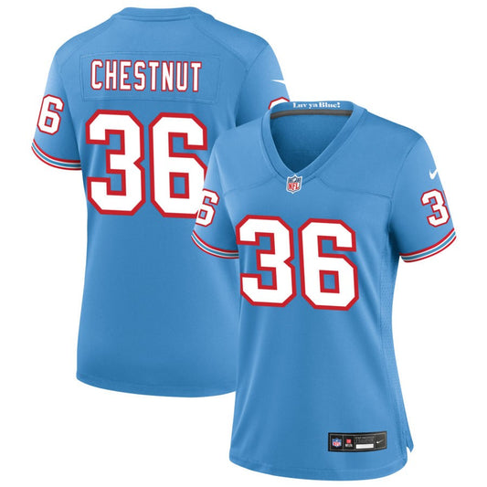 Julius Chestnut Tennessee Titans Nike Women's Oilers Throwback Game Jersey - Light Blue