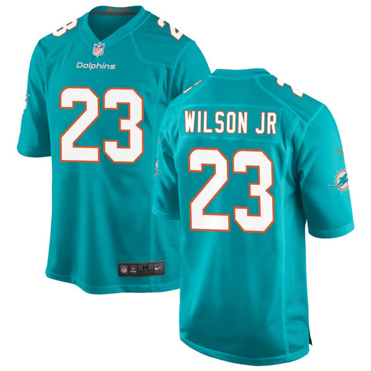 Jeff Wilson Jr Miami Dolphins Nike Game Jersey - Aqua