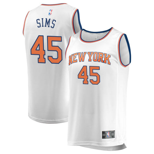 Jericho Sims New York Knicks Fanatics Branded Fast Break Replica Jersey - Association Edition - White