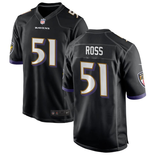 Josh Ross Baltimore Ravens Nike Youth Game Jersey - Black