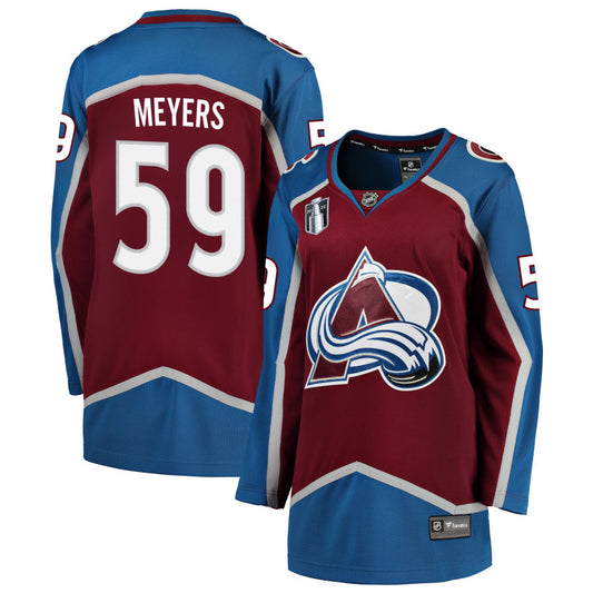 Ben Meyers Colorado Avalanche Fanatics Branded Women's Home 2022 Stanley Cup Final Breakaway Jersey - Burgundy