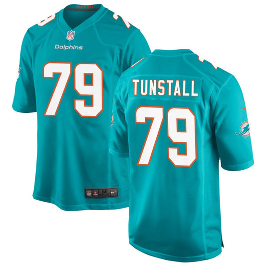 James Tunstall Miami Dolphins Nike Game Jersey - Aqua