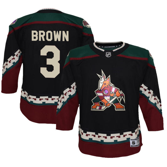 Josh Brown Arizona Coyotes Youth 2021/22 Home Replica Jersey - Black