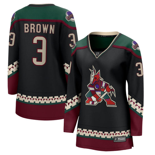 Josh Brown Arizona Coyotes Fanatics Branded Women's 2021/22 Home Breakaway Jersey - Black