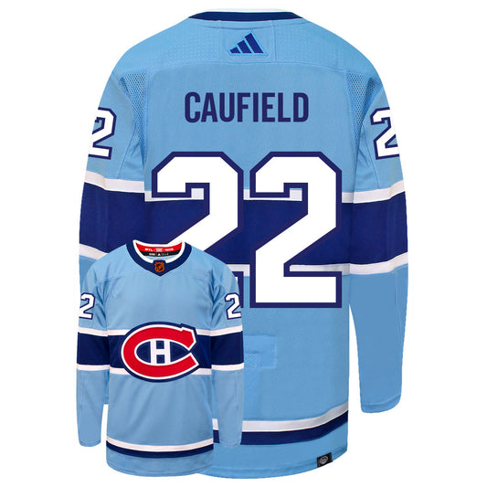 Cole Caufield Montreal Canadiens Adidas 2022 Primegreen Reverse Retro Authentic NHL Hockey Jersey