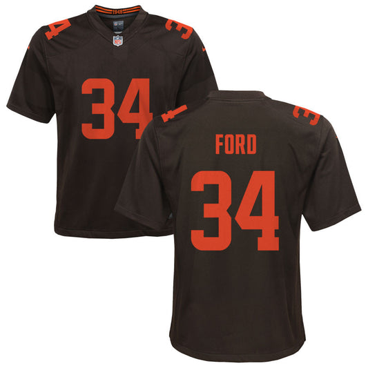 Jerome Ford Cleveland Browns Nike Youth Alternate Game Jersey - Brown