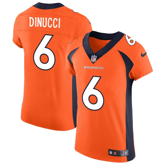 Ben DiNucci Denver Broncos Nike Vapor Untouchable Elite Jersey - Orange