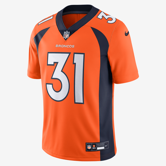 Justin Simmons Denver Broncos Men's Nike Dri-FIT NFL Limited Football Jersey - Orange