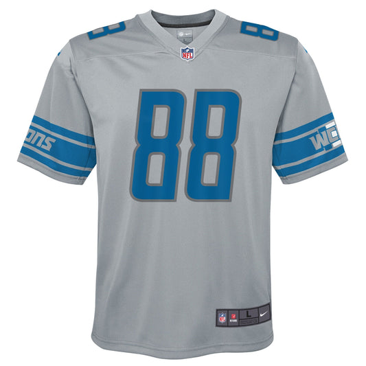 Boys' Grade School T.J. Hockenson Nike Lions Inverted Game Jersey - Silver