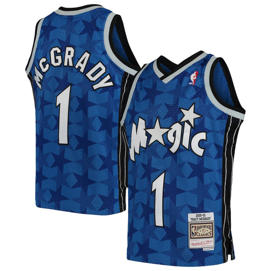Boys' Grade School Tracy McGrady Mitchell & Ness Magic Swingman Jersey - Blue