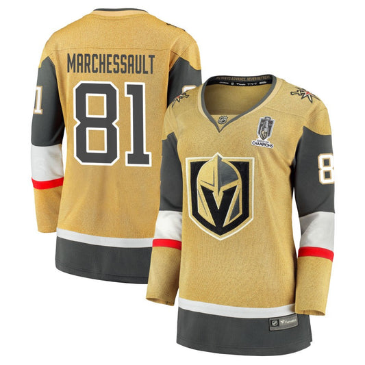 Jonathan Marchessault  Vegas Golden Knights Fanatics Branded Women's 2023 Stanley Cup Champions Home Breakaway Jersey - Gold