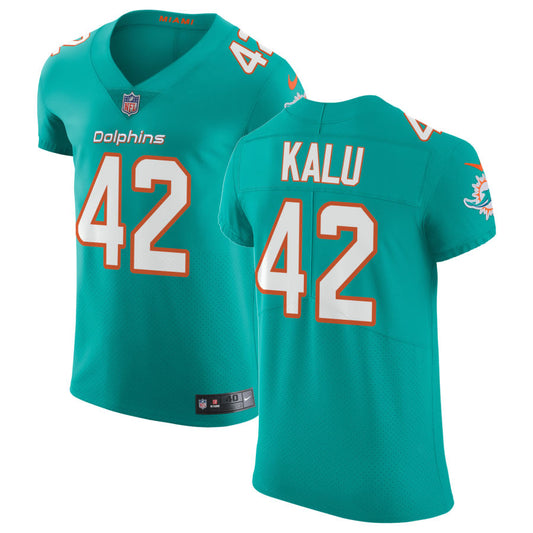 Joshua Kalu Miami Dolphins Nike Vapor Untouchable Elite Jersey - Aqua