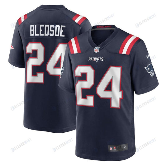 Joshuah Bledsoe 24 New England Patriots Men Game Jersey - Navy