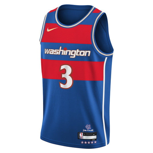 Boys' Grade School Bradley Beal Nike Wizards 2021/22 Swingman Jersey City Edition - Blue