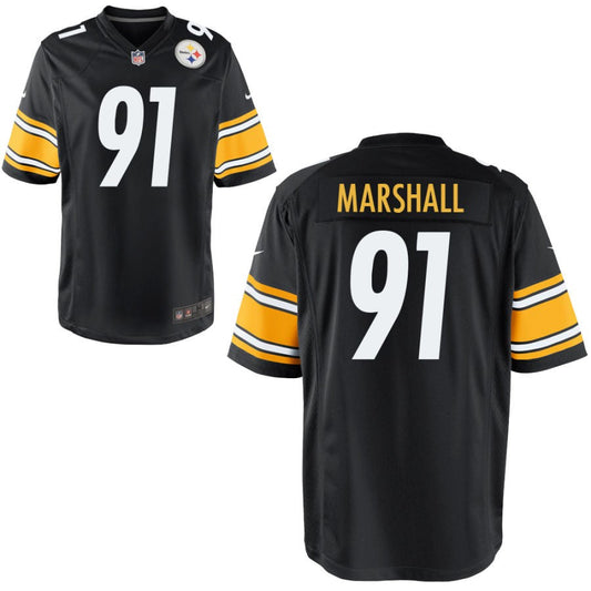 Jonathan Marshall Pittsburgh Steelers Nike Youth Game Jersey - Black