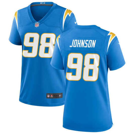 Austin Johnson Los Angeles Chargers Nike Women's Game Jersey - Powder Blue