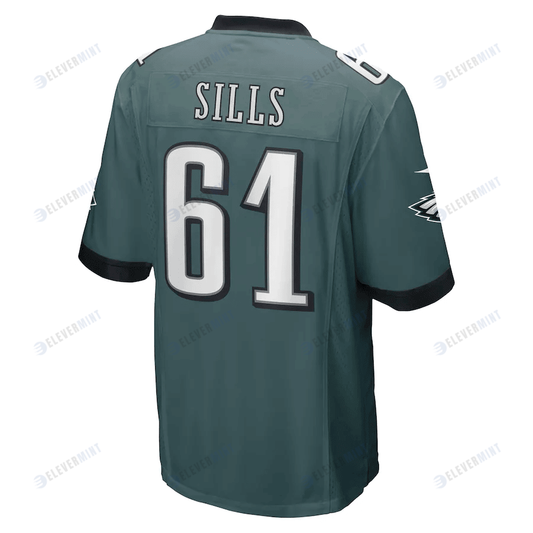 Josh Sills Philadelphia Eagles Game Player Jersey - Midnight Green
