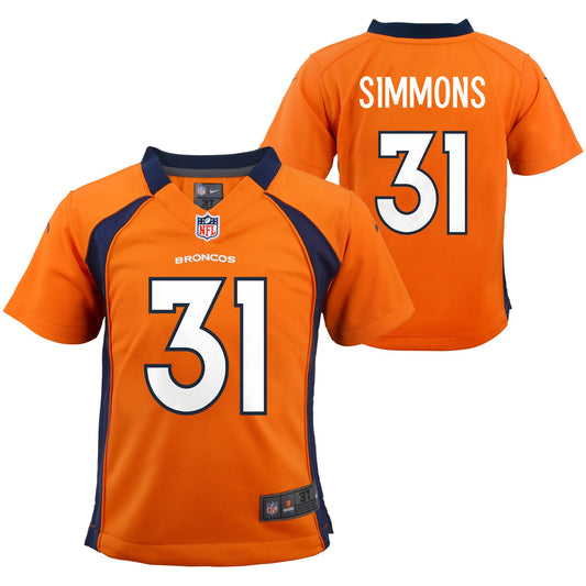 Justin Simmons Denver Broncos Nike Preschool Game Jersey - Orange