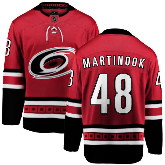 Jordan Martinook Carolina Hurricanes Fanatics Branded Home Breakaway Jersey - Red