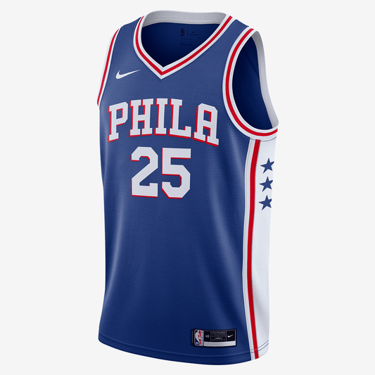 Ben Simmons 76ers Icon Edition 2020 Nike NBA Swingman Jersey - Rush Blue/White