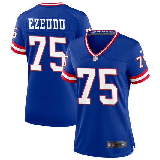 Joshua Ezeudu New York Giants Nike Women's Classic Game Jersey - Royal