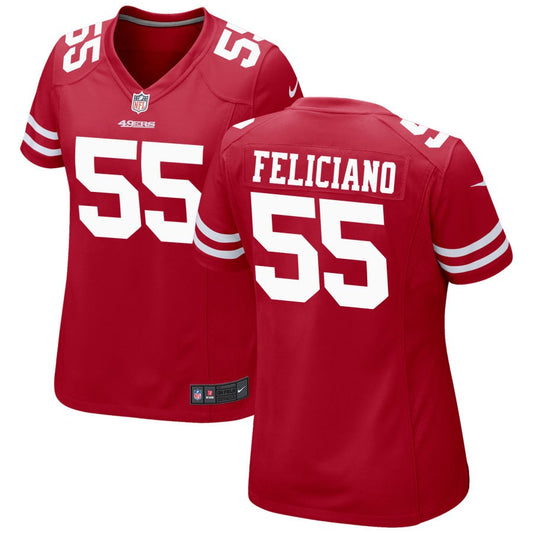 Jon Feliciano San Francisco 49ers Nike Women's Game Jersey - Scarlet