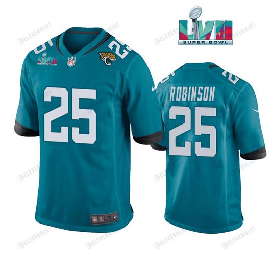 James Robinson 25 Jacksonville Jaguars Super Bowl LVII Super Bowl LVII Teal Men Game Jersey