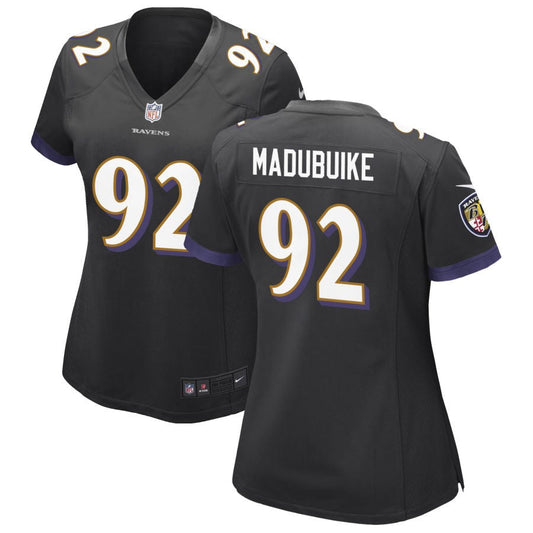 Justin Madubuike Baltimore Ravens Nike Women's Alternate Game Jersey - Black