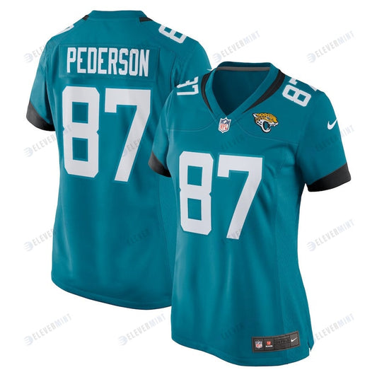Josh Pederson 87 Jacksonville Jaguars Women's Team Game Jersey - Teal