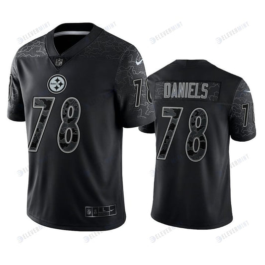 James Daniels 78 Pittsburgh Steelers Black Reflective Limited Jersey - Men