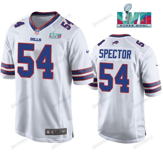 Baylon Spector 54 Buffalo Bills Super Bowl LVII Away Player Men Jersey - White Jersey