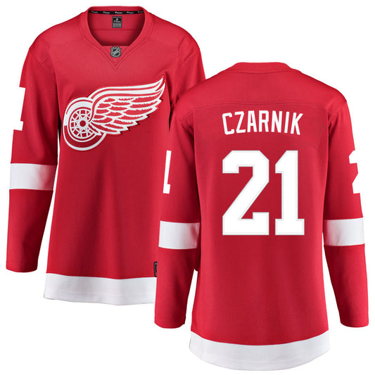 Austin Czarnik Detroit Red Wings Fanatics Branded Women's Home Breakaway Jersey - Red
