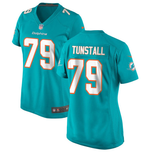 James Tunstall Miami Dolphins Nike Women's Game Jersey - Aqua