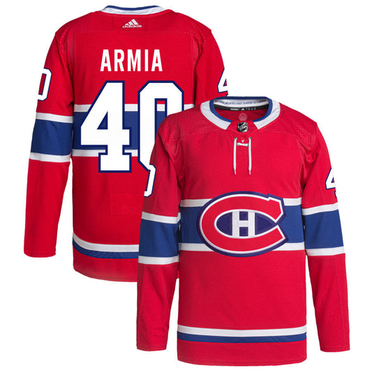 Joel Armia Montreal Canadiens adidas Home Primegreen Authentic Pro Jersey - Red