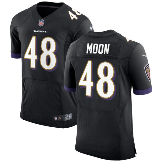Jeremiah Moon Baltimore Ravens Nike Speed Machine Elite Jersey - Black