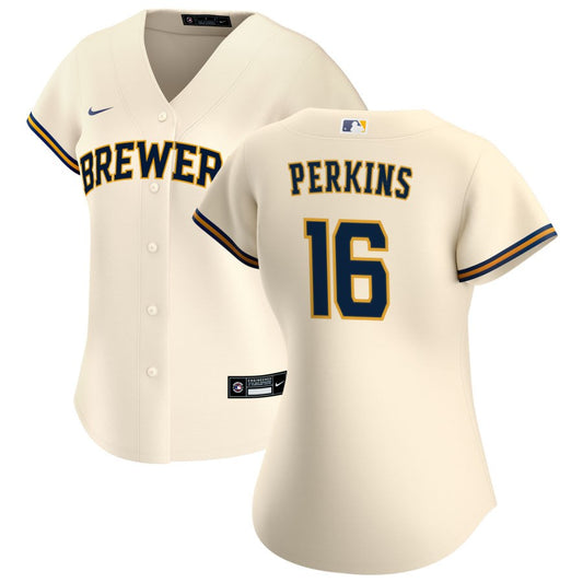 Blake Perkins Milwaukee Brewers Nike Women's Home Replica Jersey - Cream