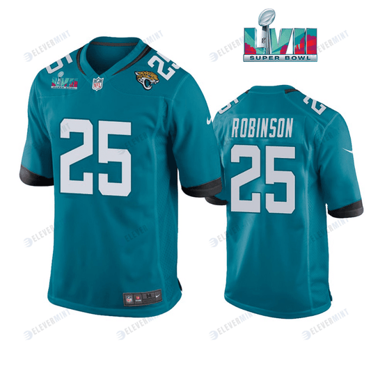 James Robinson 25 Jacksonville Jaguars Super Bowl LVII Super Bowl LVII Teal Men Game Jersey