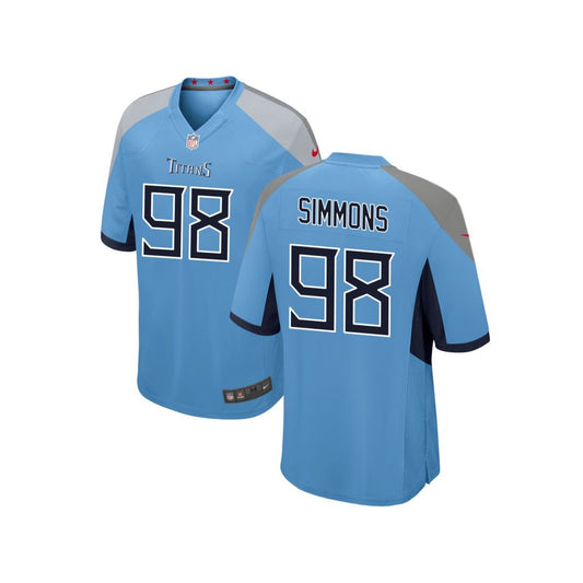 Jeffery Simmons Tennessee Titans Nike Youth Alternate Game Jersey - Light Blue