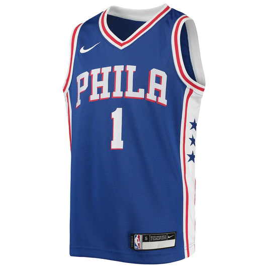 Boys' Grade School James Harden Nike 76ers 2020/21 Swingman Jersey Icon Edition - Blue