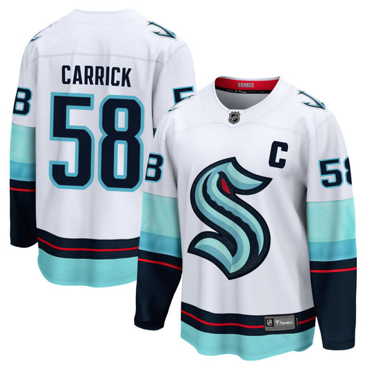 Connor Carrick Seattle Kraken Fanatics Branded Away Breakaway Jersey - White