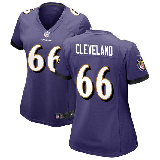 Ben Cleveland Baltimore Ravens Nike Women's Game Jersey - Purple