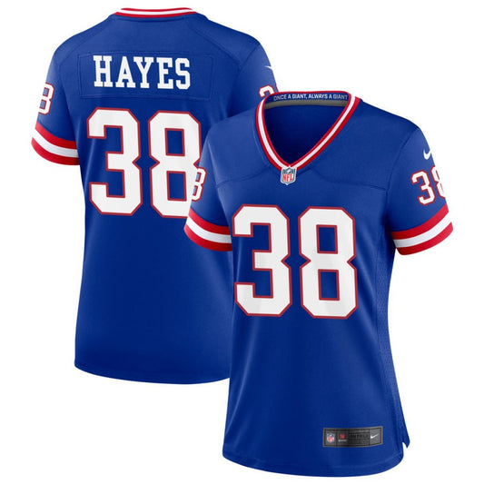 Kaleb Hayes New York Giants Nike Women's Classic Game Jersey - Royal