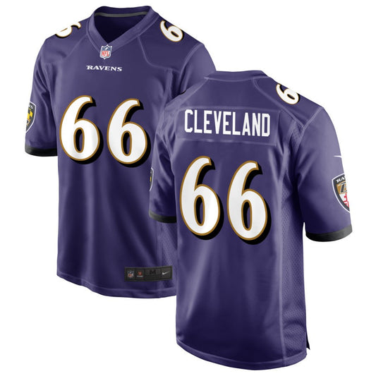 Ben Cleveland Baltimore Ravens Nike Game Jersey - Purple
