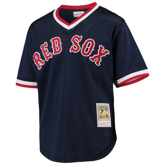 Boys' Grade School Wade Boggs Mitchell & Ness Red Sox Cooperstown Mesh Batting Practice Jersey - Navy