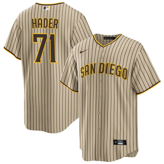 Josh Hader San Diego Padres Nike Road Replica Jersey - Brown