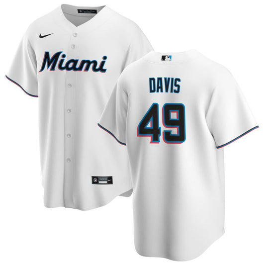 Jonathan Davis Miami Marlins Nike Youth Home Replica Jersey - White