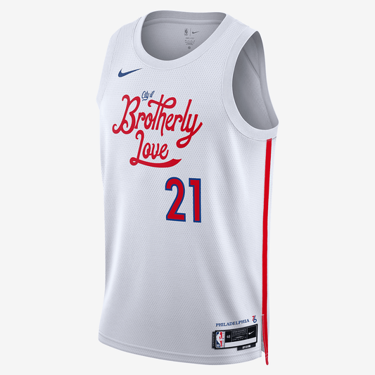 Joel Embiid Philadelphia 76ers City Edition Nike Dri-FIT NBA Swingman Jersey - White
