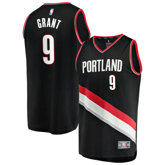 Jerami Grant Portland Trail Blazers Fanatics Branded Fast Break Replica Jersey Black - Icon Edition
